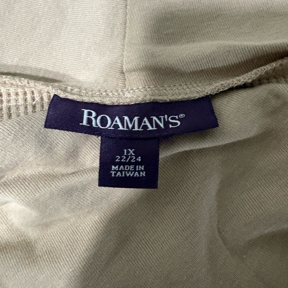 Roaman's Cowl Neck Sweater in Beige - Picture 2 of 6
